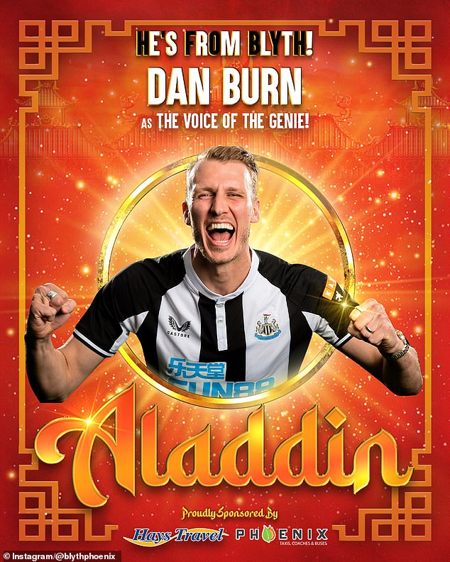 Защитник «Ньюкасла» Дэн Берн примерил образ Джинна из «Аладдина»