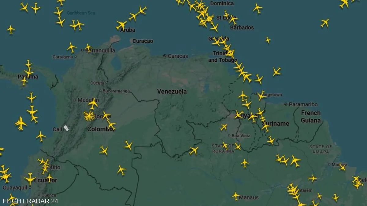 FlightRadar24 data showed...