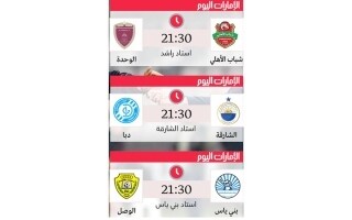 迪拜德比：青年国民对阵阿尔瓦赫达争夺榜首