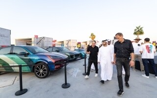 Sheikh Mansoor bin Mohammed visits Porsche Icons festival in Dubai