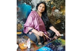 Indian Artist Sugata Bajaj Unveils 'Cosmic Worlds' Exhibition in Dubai