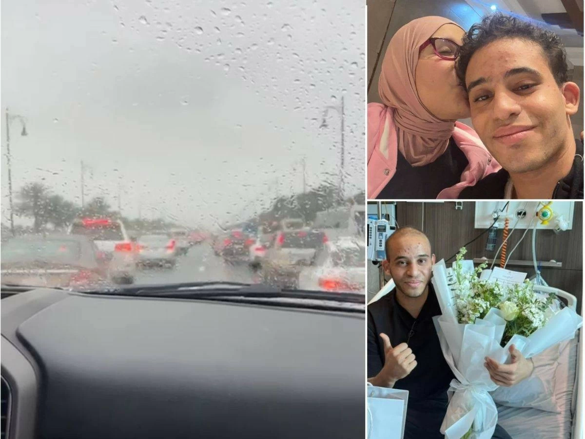 La policía de los EAE brinda asistencia a los residentes durante las fuertes lluvias