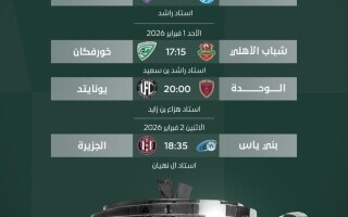 ОАЭ объявили даты матчей 1/4 финала Кубка Президента