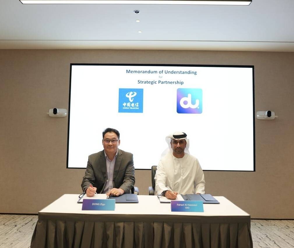 du and China Telecom Global sign MoU for tech partnership