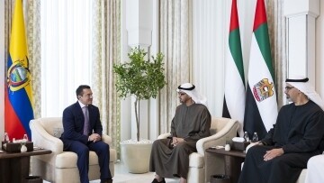 Sheikh Mohamed bin Zayed and Daniel Noboa discuss bilateral relations and ways to strengthen them