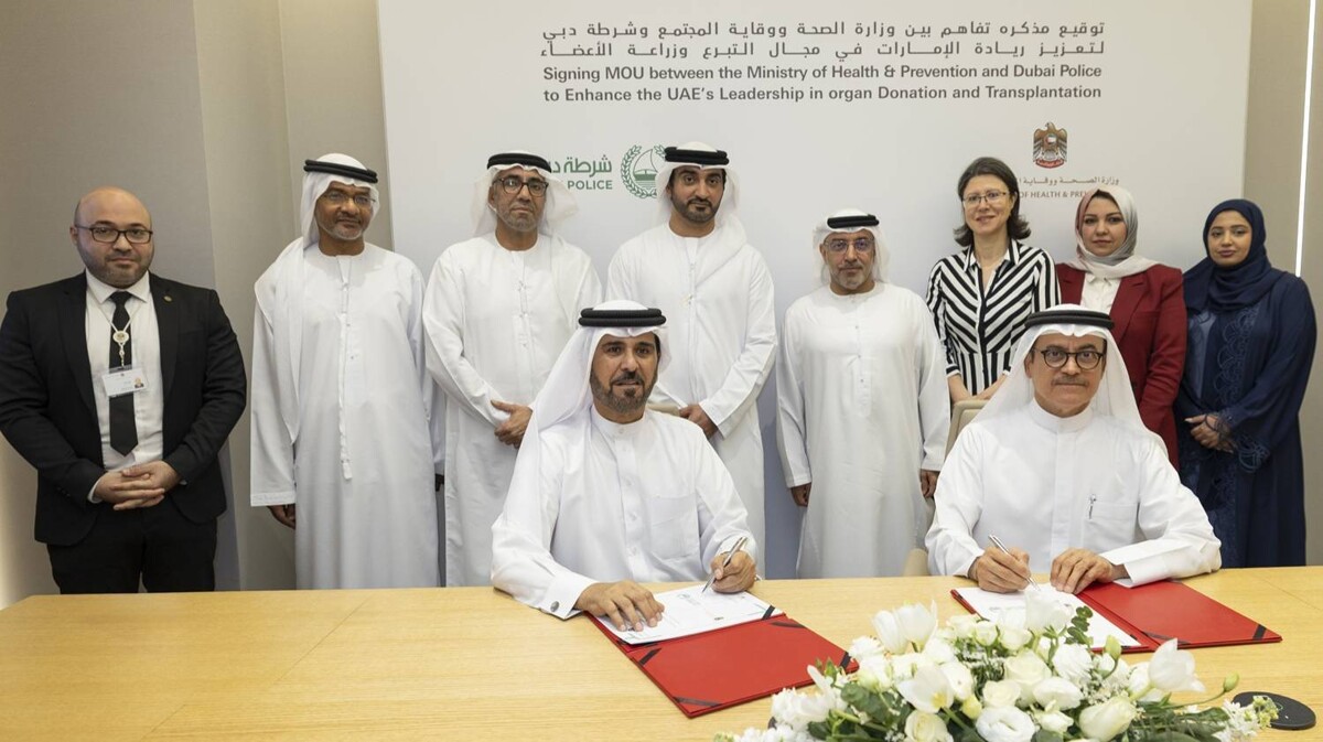 UAE Ministry of Health and Dubai Police sign MoU on organ transplantation