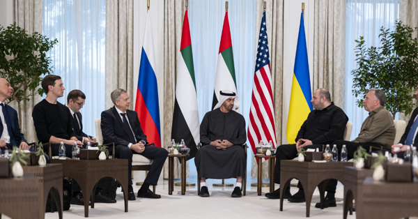 UAE President Meets with US-Russia-Ukraine Trilateral Talks Delegations