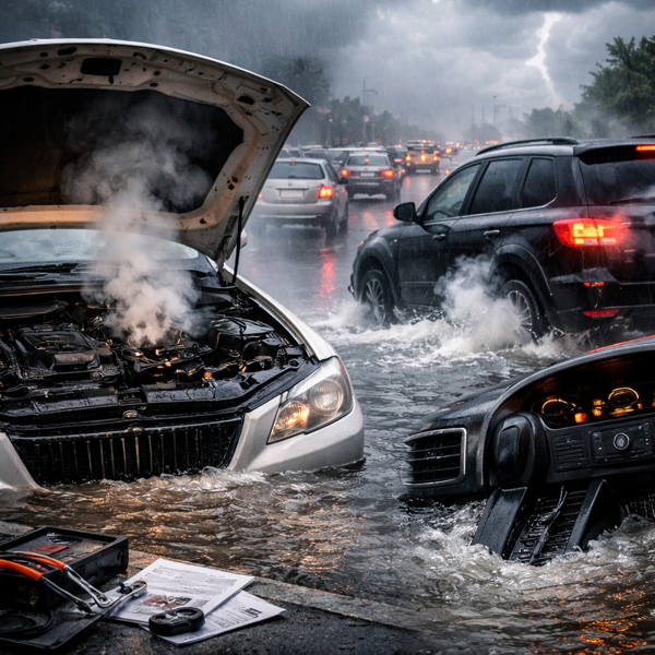 Car Experts Warn Against Driving Through Puddles