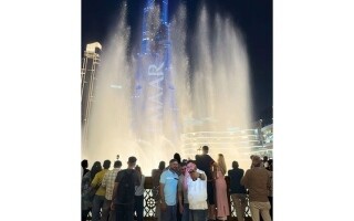 Selfie with the Dancing Fountain in Dubai