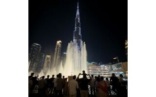 The Dancing Fountain at Burj Khalifa in Dubai