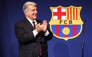 El presidente del Barcelona, Juan Laporta, elogia a los EAU