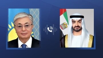 Президент Мохаммед бин Зайед обсуждает сотрудничество с президентом Казахстана