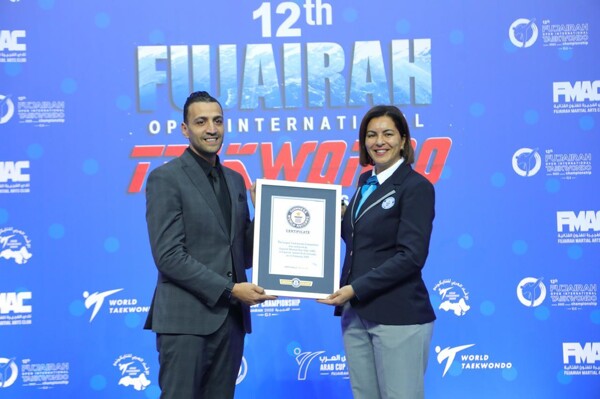 Victory of the Fujairah International Open Taekwondo Championship