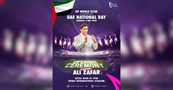 Али Зафар выступит на открытии крикета в Дубае