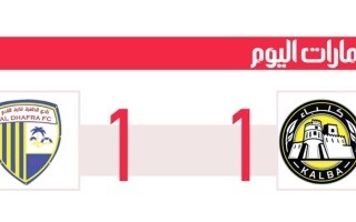 Kalba y Dhafras empatan 1-1