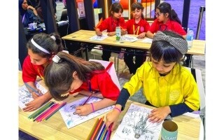 Children Create Beautiful Art at Sharjah Reading Festival