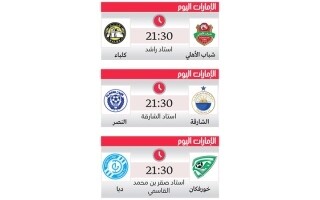 Sharjah and Al-Nasr clash in search of league points