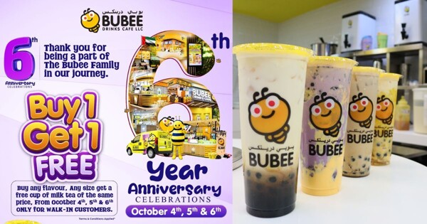 Кафе Bubee Drinks отмечает 6-й юбилей!