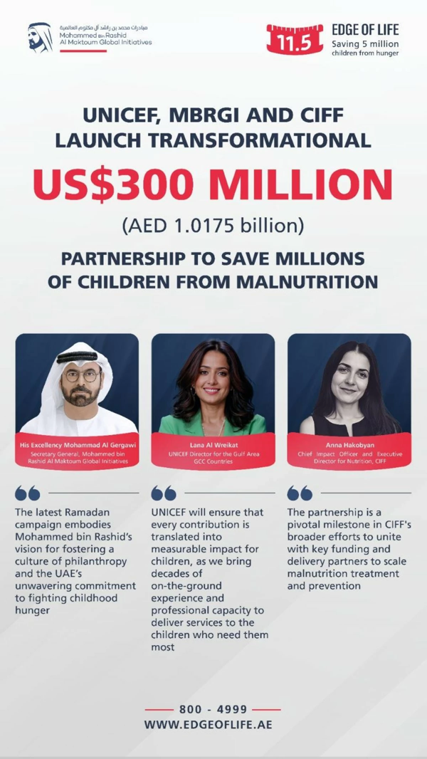 UNICEF and partners launch $300M partnership to save children from malnutrition