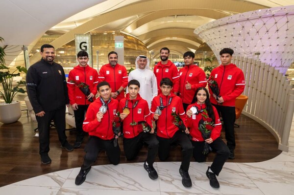 National Taekwondo Team Welcomed in Abu Dhabi