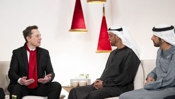 Sheikh Mohamed bin Zayed Meets with Elon Musk in Abu Dhabi