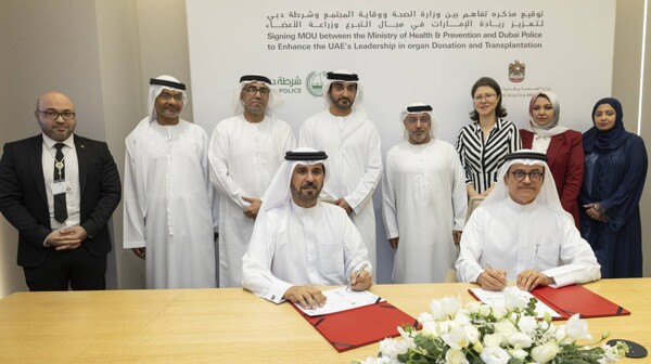 UAE Ministry of Health and Dubai Police sign MoU on organ transplantation